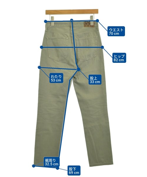 RRL（ダブルアールエル）デニムパンツ カーキ サイズ:26(M位) レディース/2200718072032