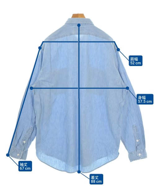 RRL（ダブルアールエル）カジュアルシャツ 青 サイズ:XL メンズ/2200682580045