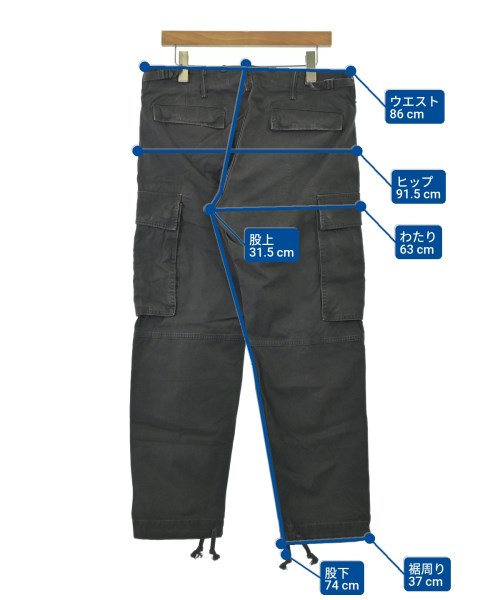 RRL（ダブルアールエル）カーゴパンツ 黒 サイズ:32(L位) メンズ/2200686978237