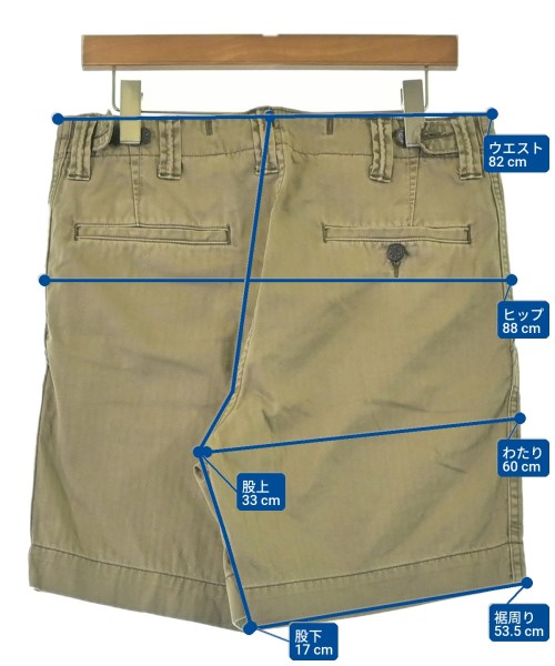 RRL（ダブルアールエル）ショートパンツ カーキ サイズ:30(M位) メンズ/2200689657054