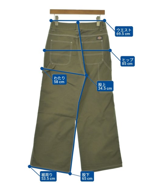 Dickies（ディッキーズ）チノパン カーキ サイズ:27(XS位) レディース/2200708302033