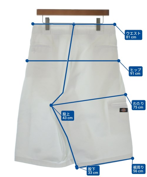 Dickies（ディッキーズ）ショートパンツ 白 サイズ:-(S位) メンズ/2200687026265