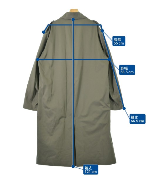 MILITARY（ミリタリー）ステンカラーコート カーキ サイズ:L メンズ/2200533139019
