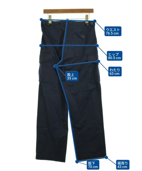 MILITARY（ミリタリー）カーゴパンツ 紺 サイズ:-(S位) メンズ/2200634203084