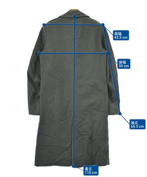 MILITARY（ミリタリー）トレンチコート 緑 サイズ:34R(M位) メンズ/2200620927017