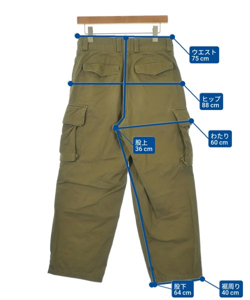 MILITARY（ミリタリー）カーゴパンツ カーキ サイズ:-(S位) メンズ/2200672499043