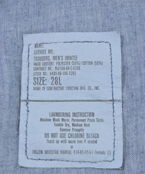 MILITARY（ミリタリー）スラックス 青 サイズ:28(L位) メンズ/2200660656038