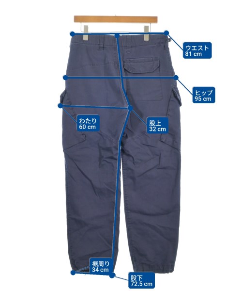 MILITARY（ミリタリー）カーゴパンツ 紺 サイズ:75(M位) メンズ/2200694661152