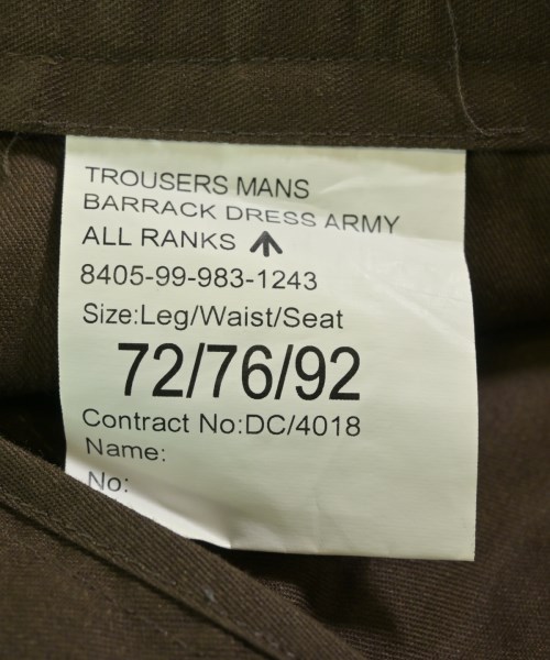 MILITARY（ミリタリー）スラックス 茶 サイズ:76(S位) メンズ/2200651626026