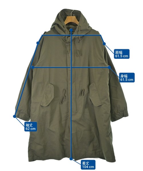 HOUSTON（ヒューストン）モッズコート カーキ サイズ:M メンズ/2200671919108