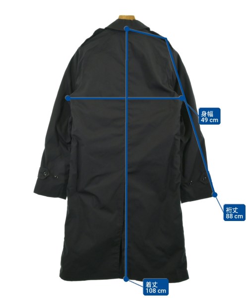 MILITARY（ミリタリー）ステンカラーコート 黒 サイズ:32L(S位) メンズ/2200721441023
