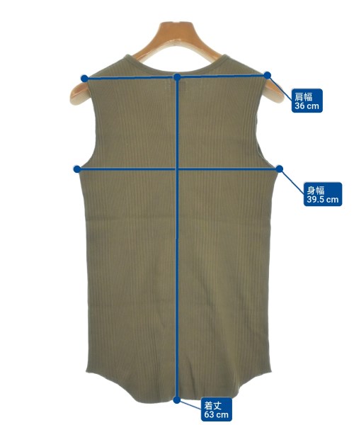 Healthknit（ヘルスニット）ノースリーブ カーキ サイズ:F レディース/2200622127095