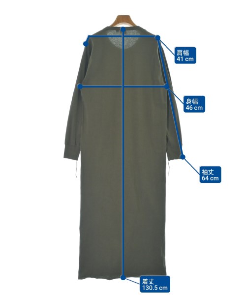Healthknit（ヘルスニット）ワンピース カーキ サイズ:F レディース/2200675775045