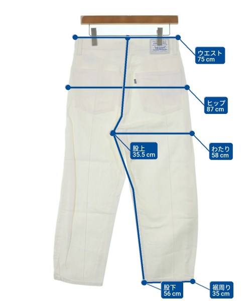 LEVI'S MADE&CRAFTED（リーバイスメイドアンドクラフテッド）デニムパンツ 白 サイズ:27(M位) レディース/2200631393139