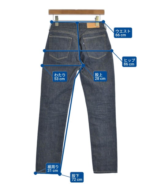 LEVI'S MADE&CRAFTED（リーバイスメイドアンドクラフテッド）デニムパンツ 紺 サイズ:25(S位) レディース/2200697059031