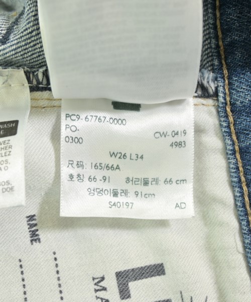 LEVI'S MADE&CRAFTED（リーバイスメイドアンドクラフテッド）デニムパンツ 青 サイズ:26(M位) レディース/2200719489020