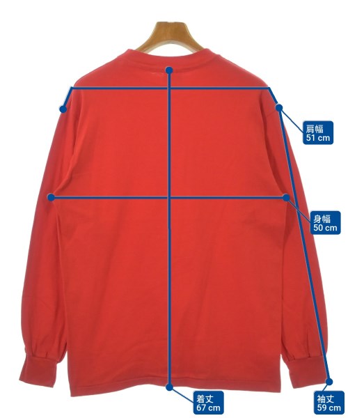 Hanes（ヘインズ）Tシャツ・カットソー 赤 サイズ:L メンズ/2200617751434