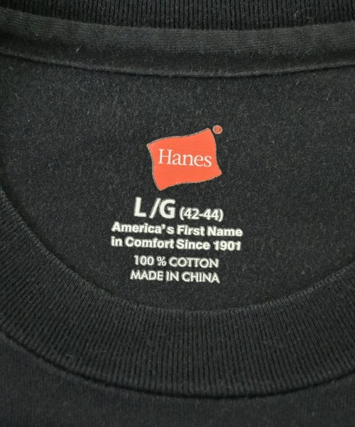 Hanes（ヘインズ）Tシャツ・カットソー 黒 サイズ:L メンズ/2200713411065