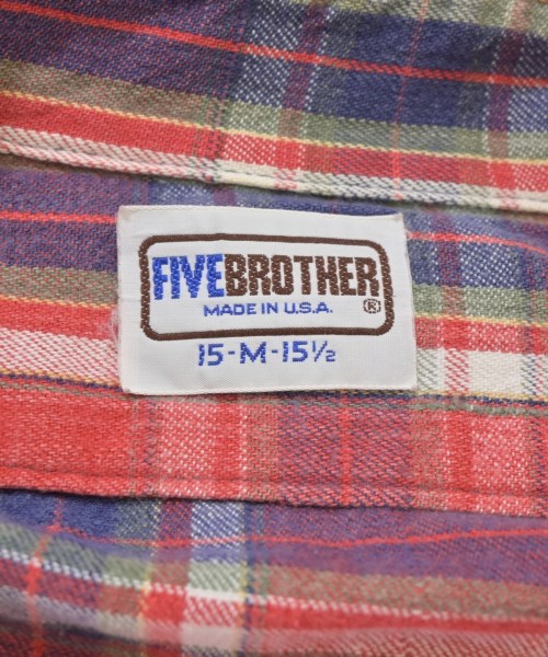 FIVE BROTHER（ファイブブラザー）カジュアルシャツ 赤 サイズ:M メンズ/2200694065028