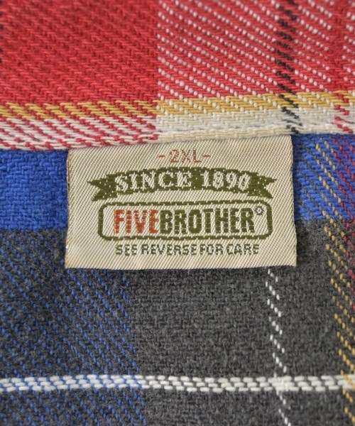 FIVE BROTHER（ファイブブラザー）カジュアルシャツ 赤 サイズ:2XL(XXL位) メンズ/2200715630075