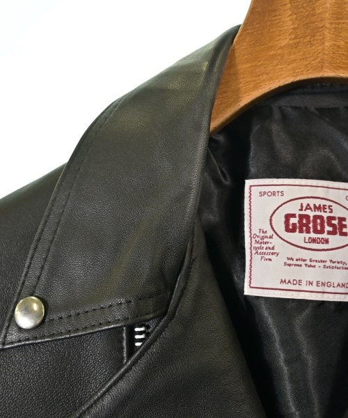 JAMES GROSE（ジェームスグロース）ライダース 黒 サイズ:34(S位) メンズ/2200639289014