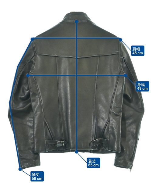 JAMES GROSE（ジェームスグロース）ライダース 黒 サイズ:38(S位) メンズ/2200627946066