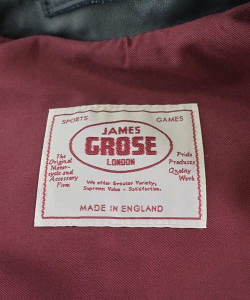 JAMES GROSE（ジェームスグロース）ライダース 紺 サイズ:42(L位) メンズ/2200668686051