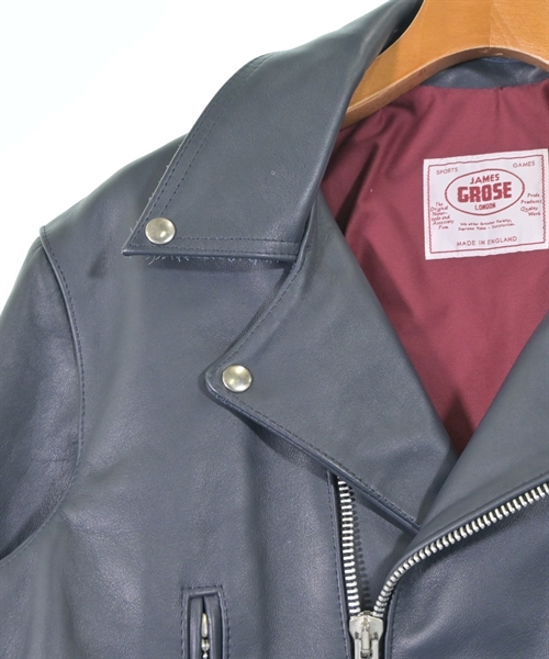 JAMES GROSE（ジェームスグロース）ライダース 紺 サイズ:42(L位) メンズ/2200668686051