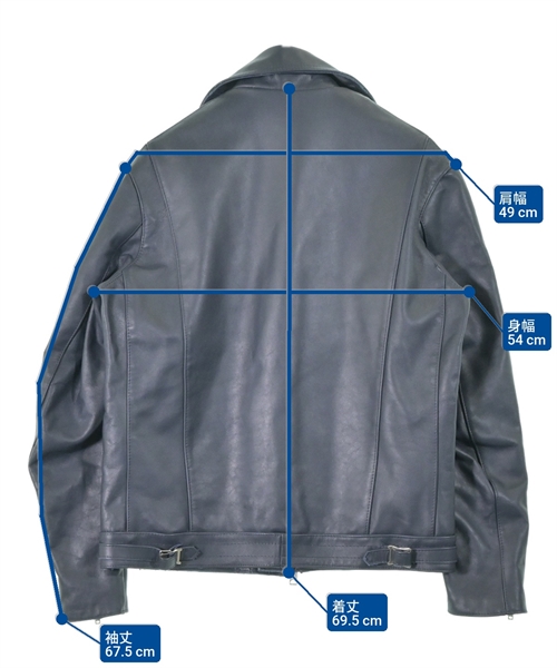 JAMES GROSE（ジェームスグロース）ライダース 紺 サイズ:42(L位) メンズ/2200668686051