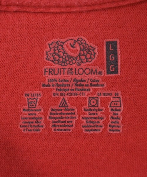 FRUIT OF THE LOOM（フルーツオブザルーム）Tシャツ・カットソー 赤 サイズ:L メンズ/2200607189025