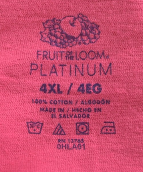 FRUIT OF THE LOOM（フルーツオブザルーム）Tシャツ・カットソー ピンク サイズ:4XL メンズ/2200598594624