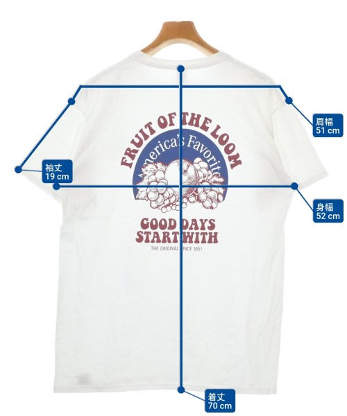 FRUIT OF THE LOOM（フルーツオブザルーム）Tシャツ・カットソー 白 サイズ:L メンズ/2200682043038