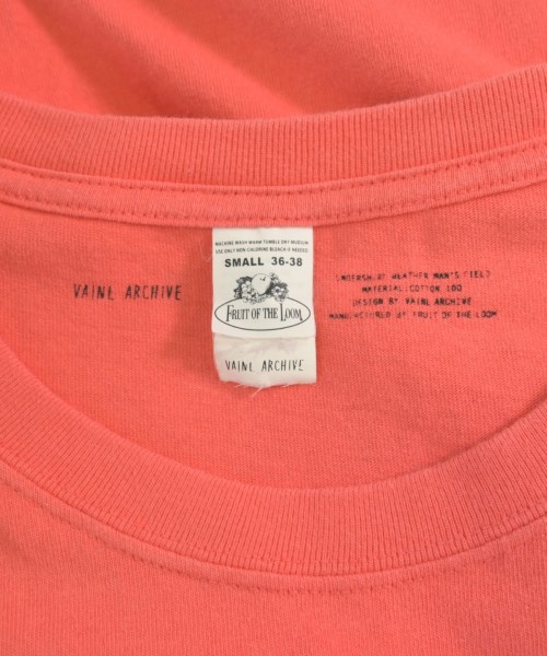 VAINL ARCHIVE（ヴァイナルアーカイブ）Tシャツ・カットソー 赤 サイズ:S レディース/2200690263046