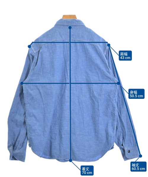 BIG YANK（ビッグヤンク）カジュアルシャツ 青 サイズ:15(S位) メンズ/2200623567050