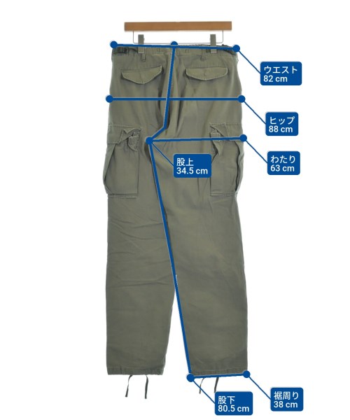 ROTHCO（ロスコ）カーゴパンツ カーキ サイズ:27(XS位) メンズ/2200610907067