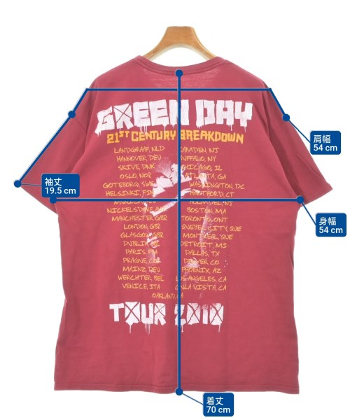 -（ソノタ）Tシャツ・カットソー 赤 サイズ:-(L位) メンズ/2200628333056