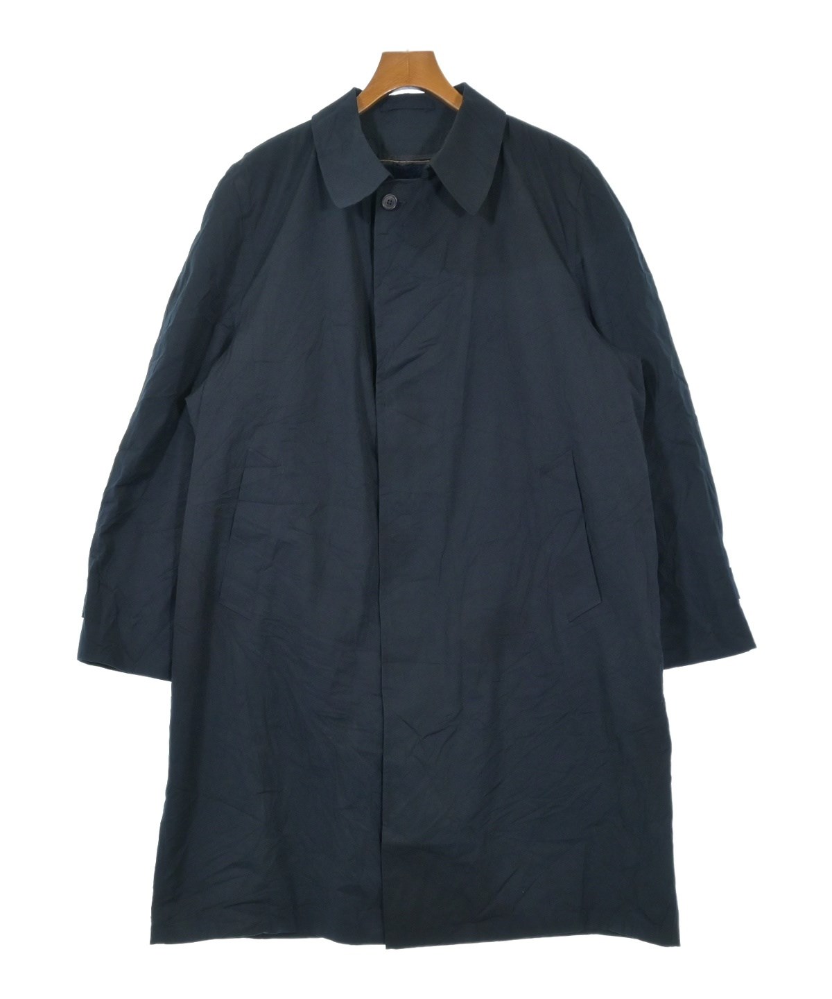 ソノタ）ステンカラーコート 紺 サイズ:44(XXL位) メンズ