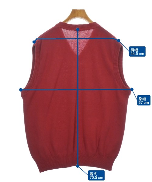 -（ソノタ）ベスト 赤 サイズ:2XL メンズ/2200616935422