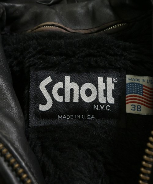 Schott（ショット）ライダース 黒 サイズ:38(L位) メンズ/2200631743019