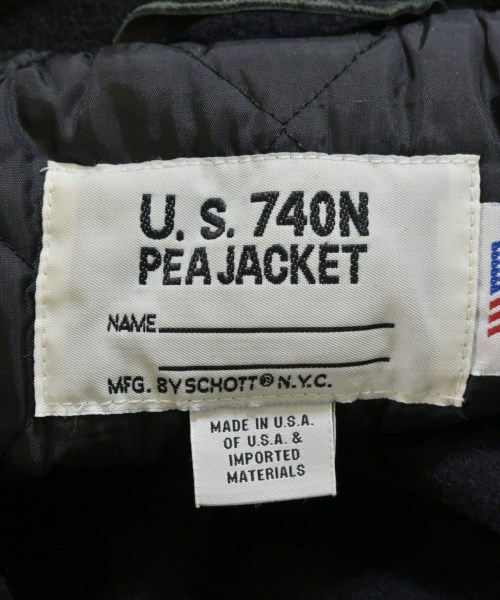 Schott（ショット）ピーコート 黒 サイズ:38(L位) メンズ/2200667260023