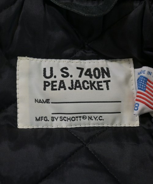 Schott（ショット）ピーコート 黒 サイズ:18(S位) メンズ/2200645614015