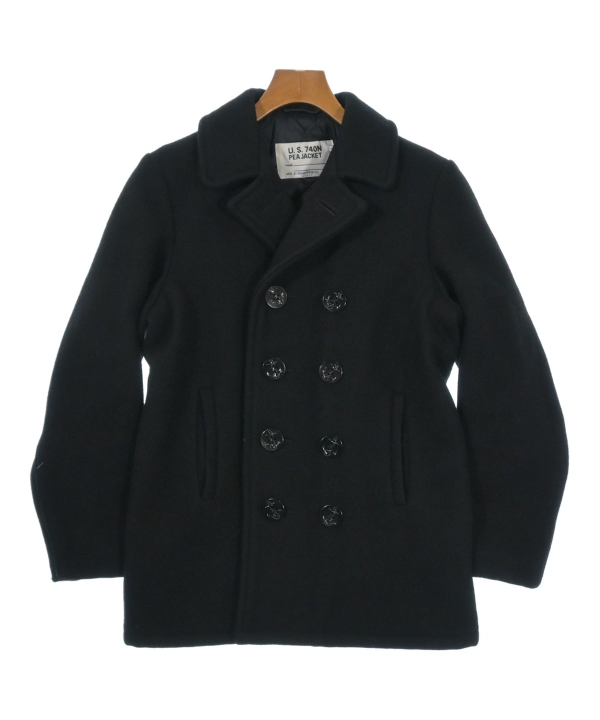 Schott（ショット）ピーコート 黒 サイズ:18(S位) メンズ