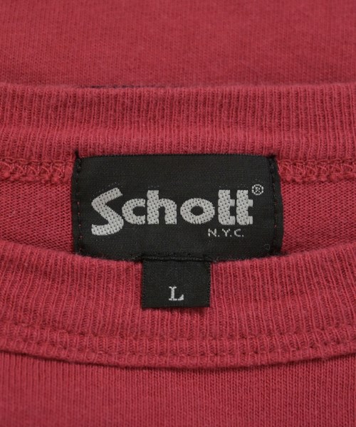 Schott（ショット）Tシャツ・カットソー 赤 サイズ:L メンズ/2200705024051