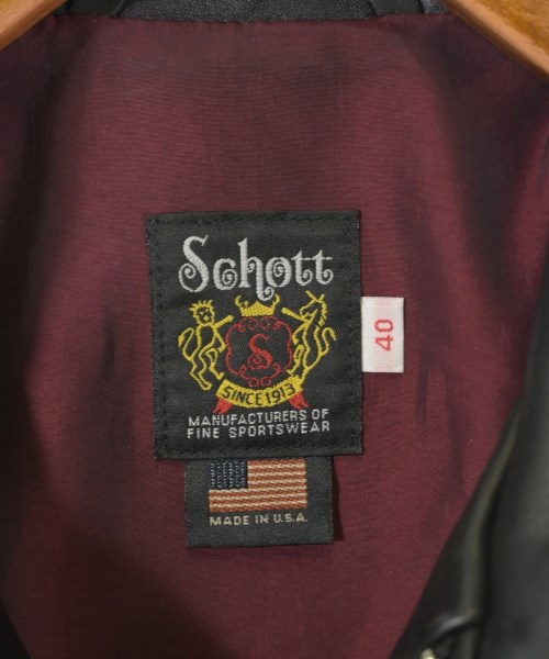 Schott（ショット）ライダース 黒 サイズ:40(M位) メンズ/2200692040010