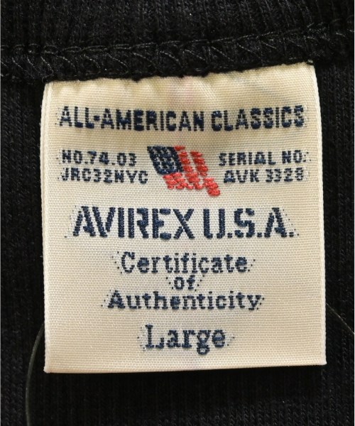 AVIREX（アヴィレックス）Tシャツ・カットソー 黒 サイズ:L メンズ/2200632522125