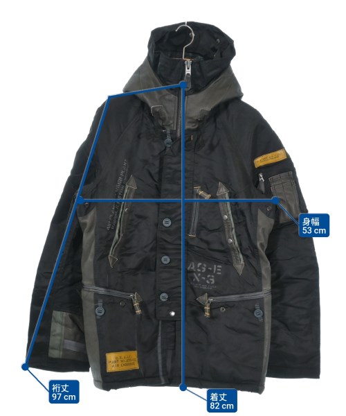 AVIREX（アヴィレックス）モッズコート 黒 サイズ:L メンズ/2200644327015