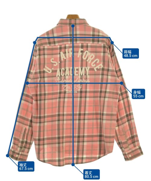 AVIREX（アヴィレックス）カジュアルシャツ ピンク サイズ:XL メンズ/2200536882028