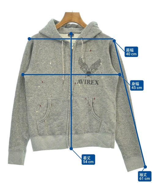 AVIREX（アヴィレックス）パーカー グレー サイズ:F レディース/2200622195056