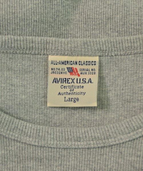 AVIREX（アヴィレックス）Tシャツ・カットソー グレー サイズ:L メンズ/2200622255019