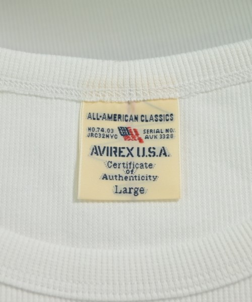 AVIREX（アヴィレックス）Tシャツ・カットソー 白 サイズ:L メンズ/2200618205363